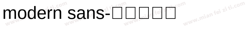 modern sans字体转换